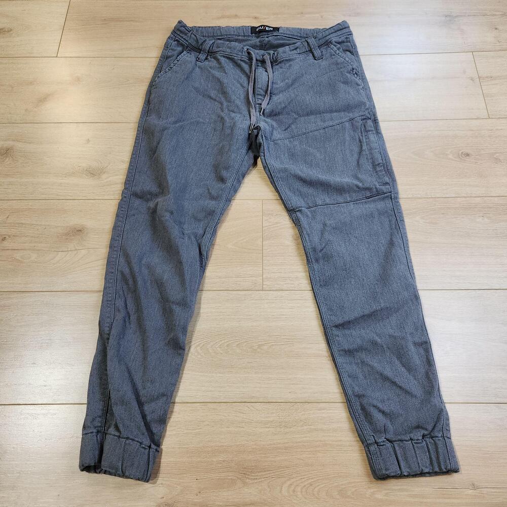 DU/ER Nature2X Jogger Pants Mens 32 Gray Woven Stretch Pockets